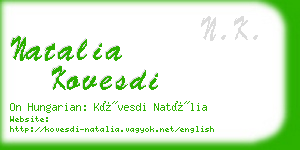 natalia kovesdi business card